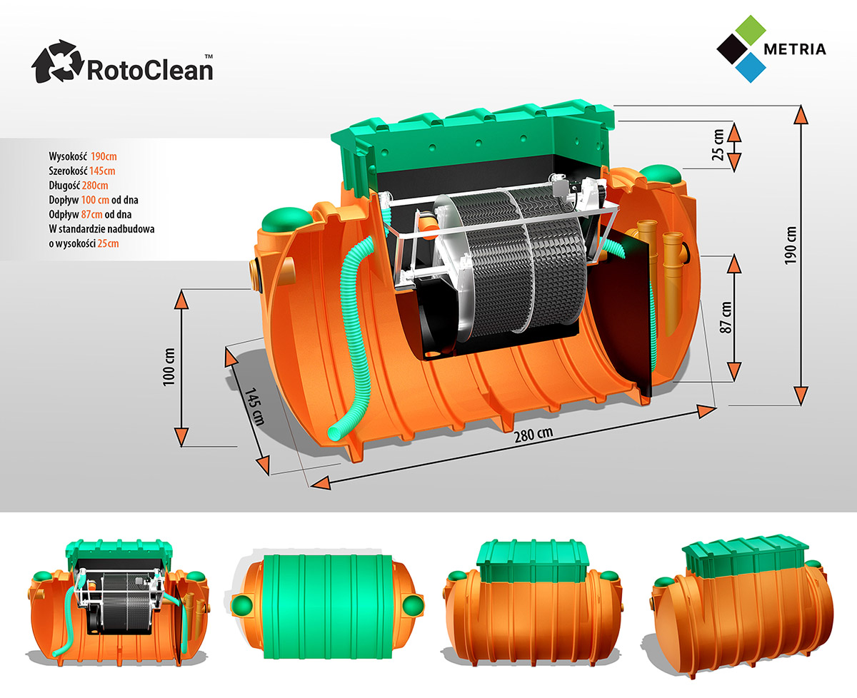 OCZYSZCZALNIA BIOLOGICZNA METRIA ROTOCLEAN ZŁOŻA OBROTOWE ! - obrazek 2